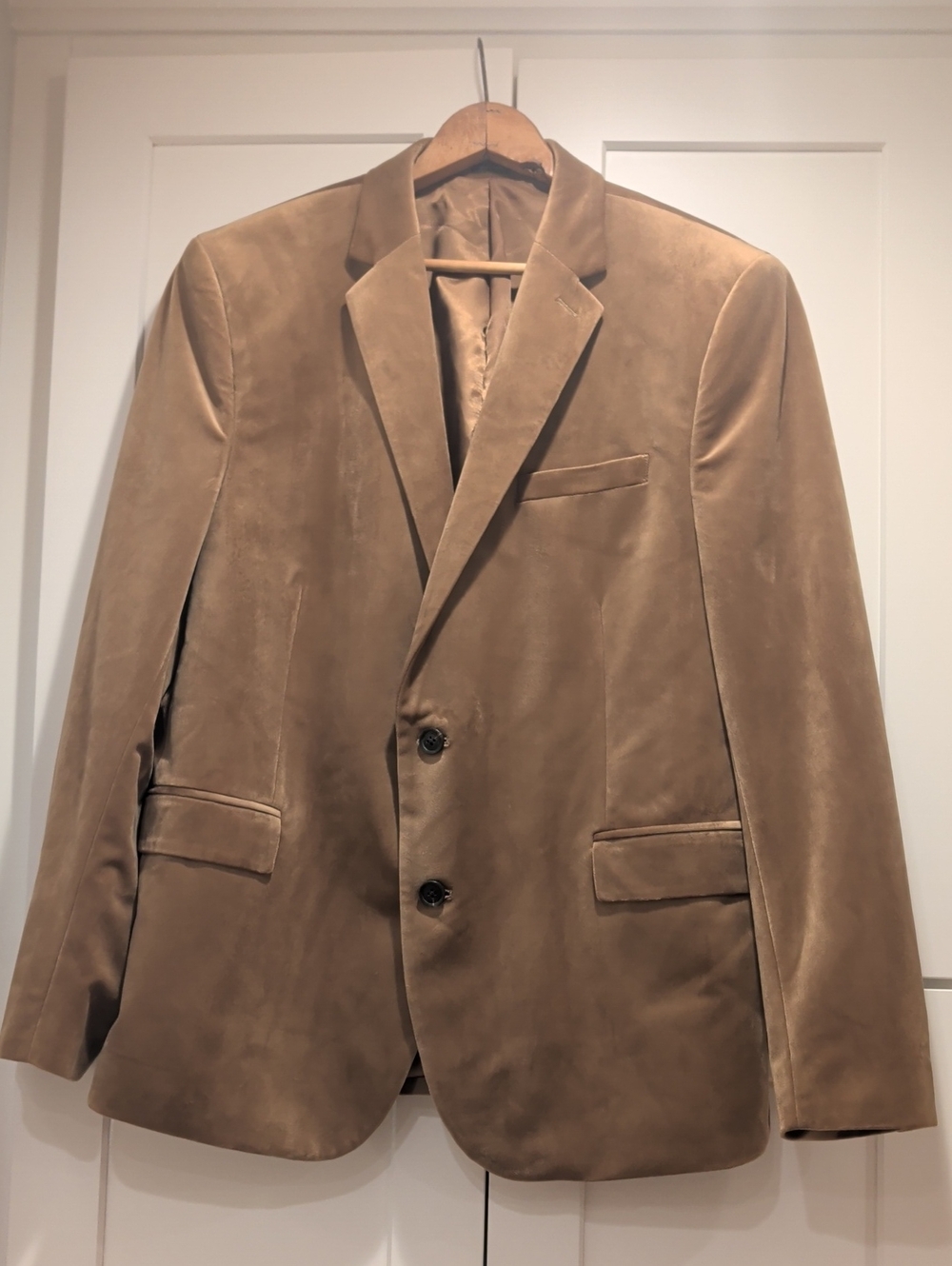 Men's Velvet Blazer - Tailored Two-Button Sport Coat